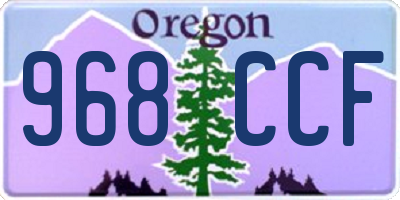 OR license plate 968CCF