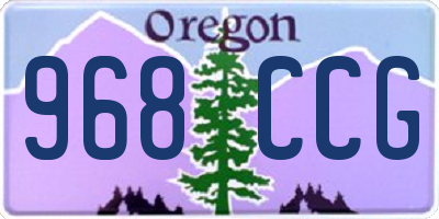 OR license plate 968CCG