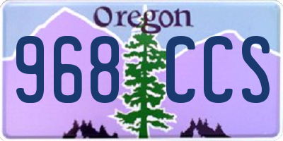 OR license plate 968CCS