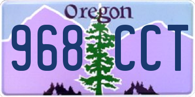 OR license plate 968CCT