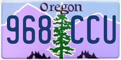 OR license plate 968CCU