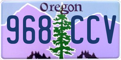 OR license plate 968CCV