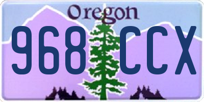 OR license plate 968CCX