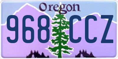 OR license plate 968CCZ