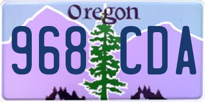 OR license plate 968CDA