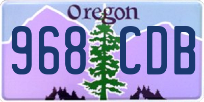 OR license plate 968CDB