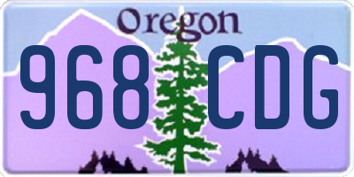 OR license plate 968CDG