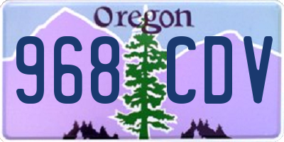 OR license plate 968CDV