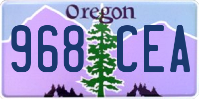 OR license plate 968CEA