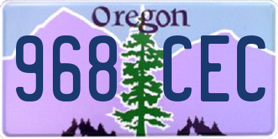 OR license plate 968CEC