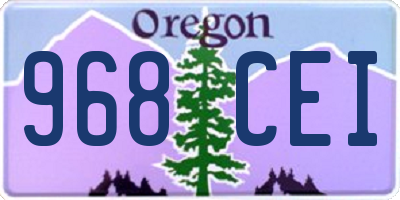 OR license plate 968CEI