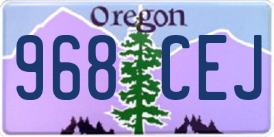 OR license plate 968CEJ