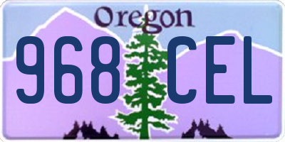 OR license plate 968CEL