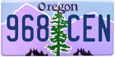 OR license plate 968CEN