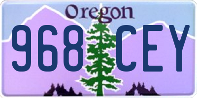 OR license plate 968CEY