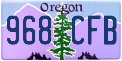 OR license plate 968CFB