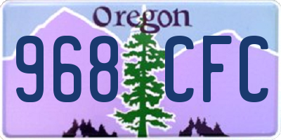 OR license plate 968CFC