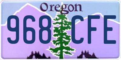 OR license plate 968CFE