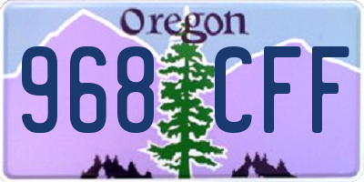 OR license plate 968CFF