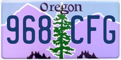 OR license plate 968CFG
