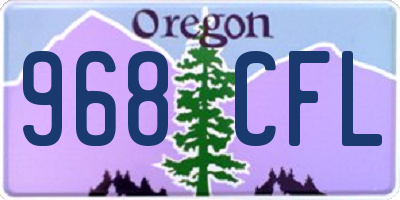 OR license plate 968CFL