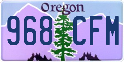 OR license plate 968CFM