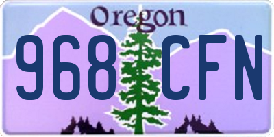 OR license plate 968CFN
