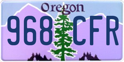 OR license plate 968CFR