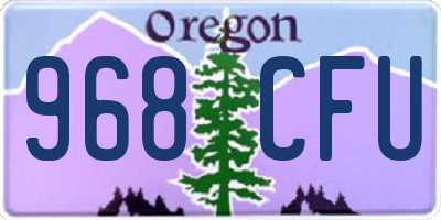 OR license plate 968CFU