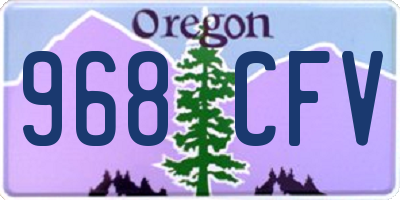 OR license plate 968CFV