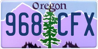 OR license plate 968CFX