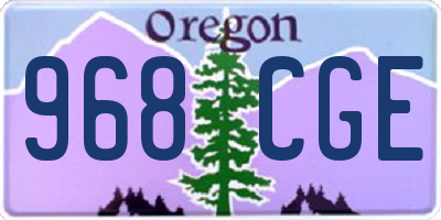 OR license plate 968CGE