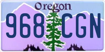 OR license plate 968CGN