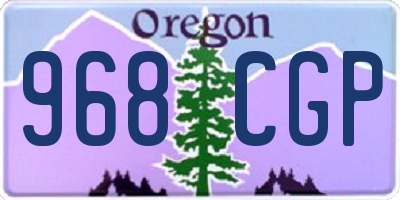 OR license plate 968CGP