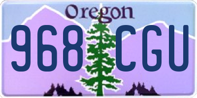 OR license plate 968CGU