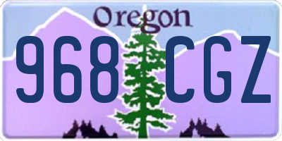 OR license plate 968CGZ