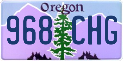 OR license plate 968CHG