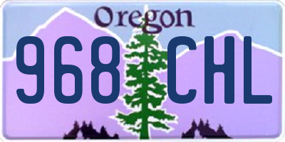 OR license plate 968CHL