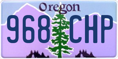 OR license plate 968CHP