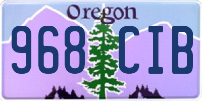 OR license plate 968CIB