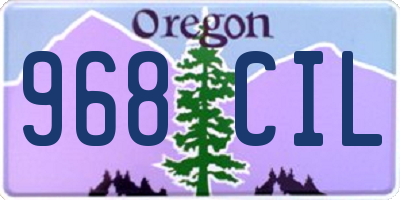 OR license plate 968CIL