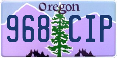 OR license plate 968CIP