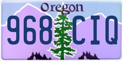 OR license plate 968CIQ
