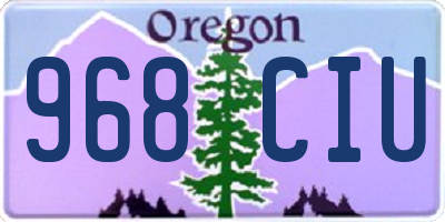 OR license plate 968CIU