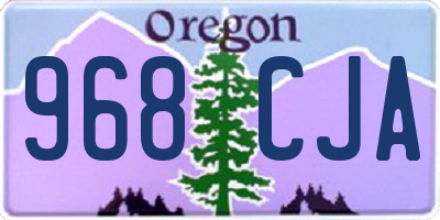 OR license plate 968CJA