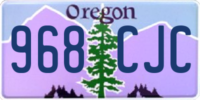 OR license plate 968CJC