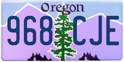 OR license plate 968CJE