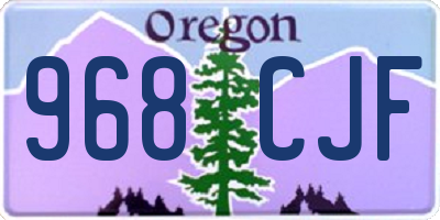 OR license plate 968CJF