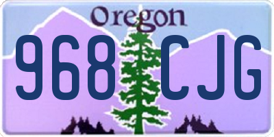 OR license plate 968CJG