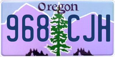 OR license plate 968CJH